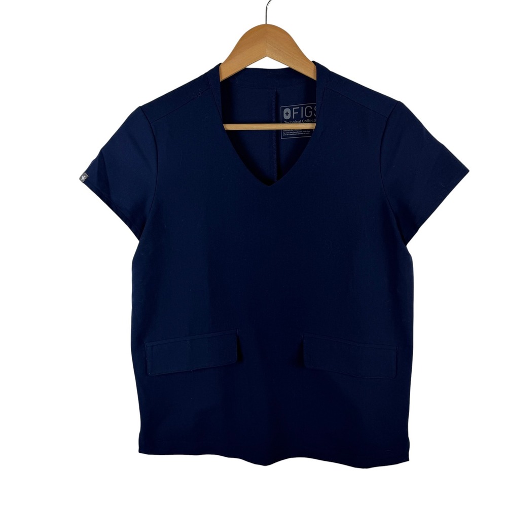 FIGS Technical Collection Dolores Scrub Top Size XXS Navy Medical Nurse Doctor